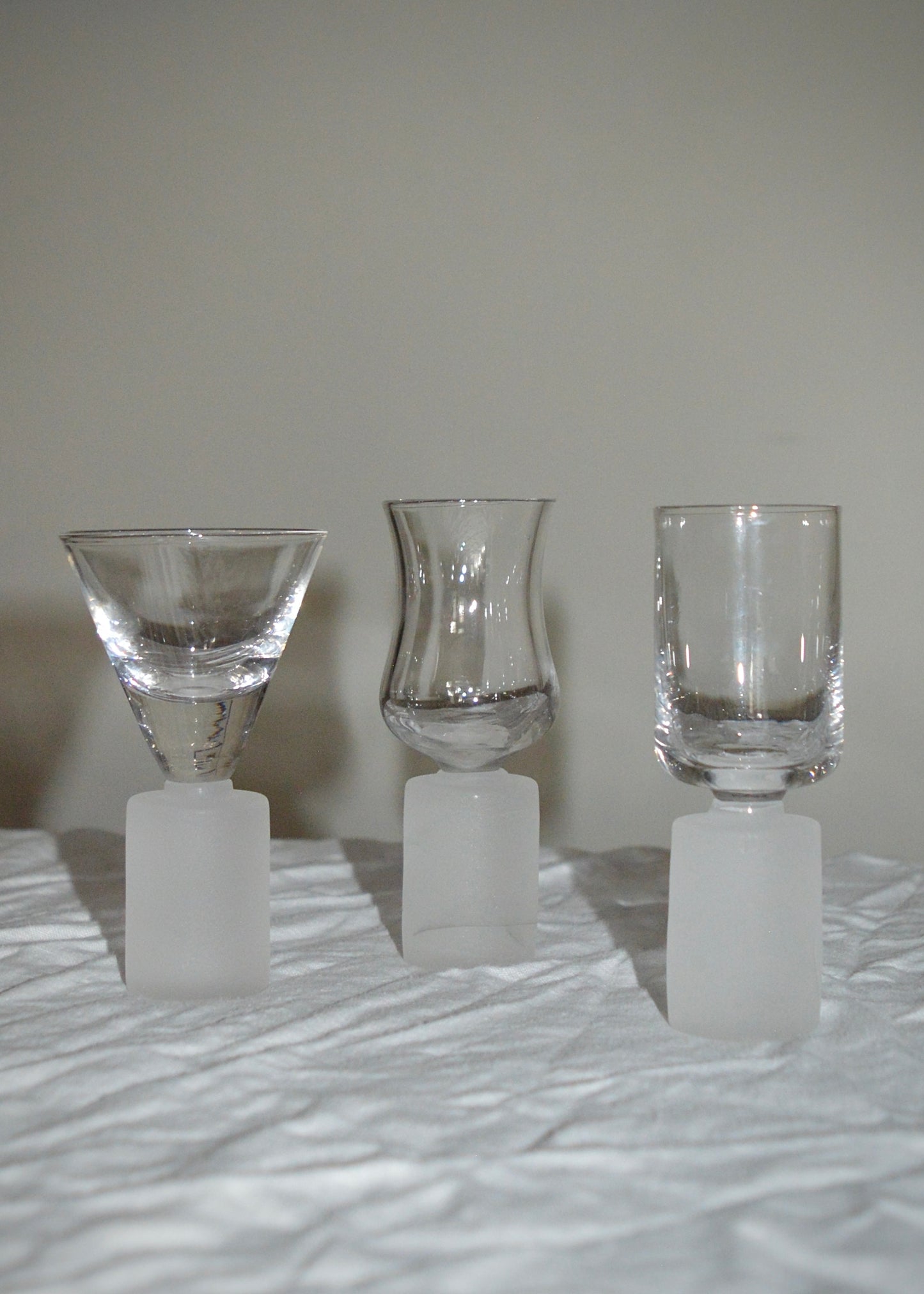 Artland Prescott Frosted Stem Shot Glasses (Set of 3)