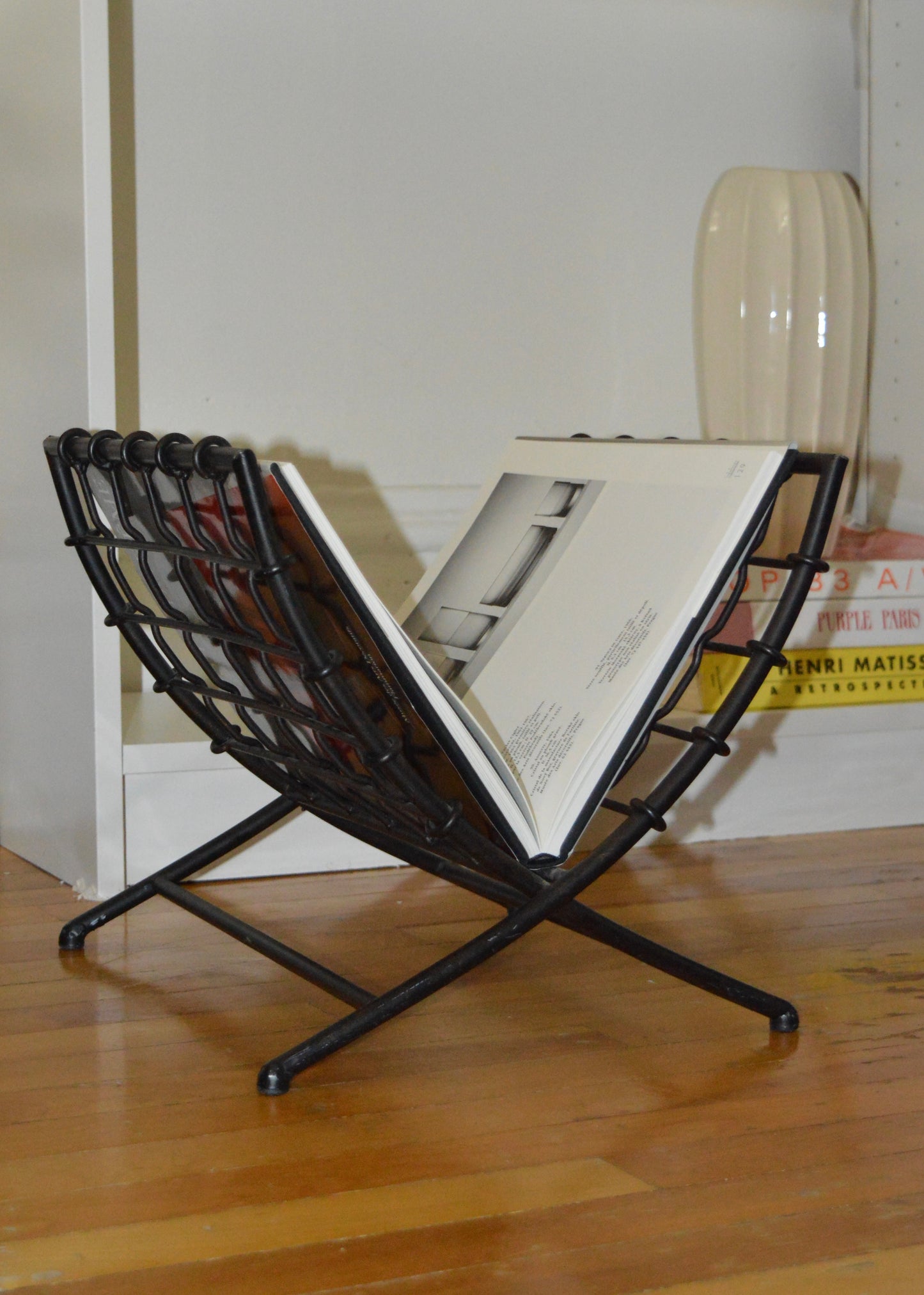 Wrought Iron Folding Magazine Holder