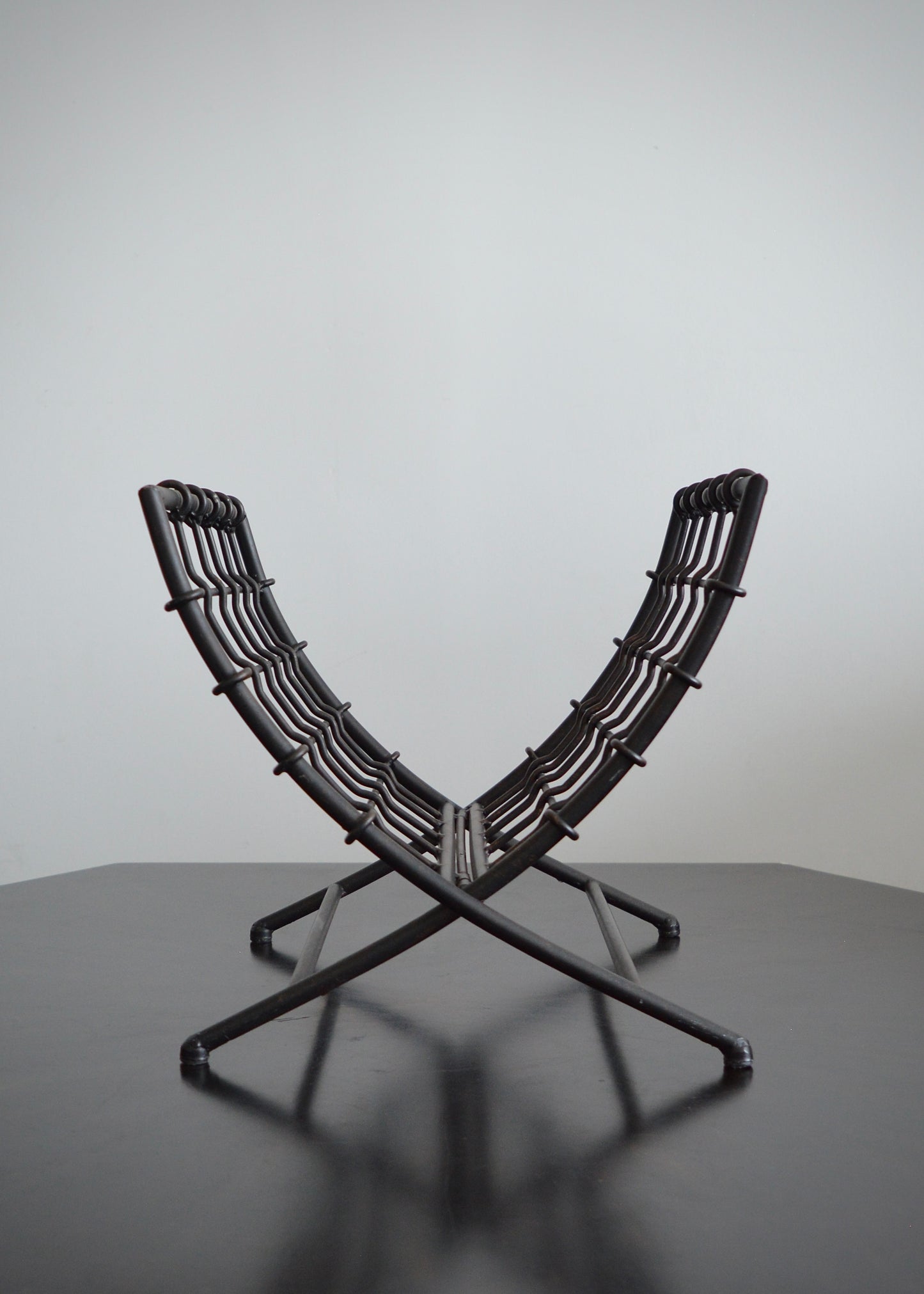 Wrought Iron Folding Magazine Holder