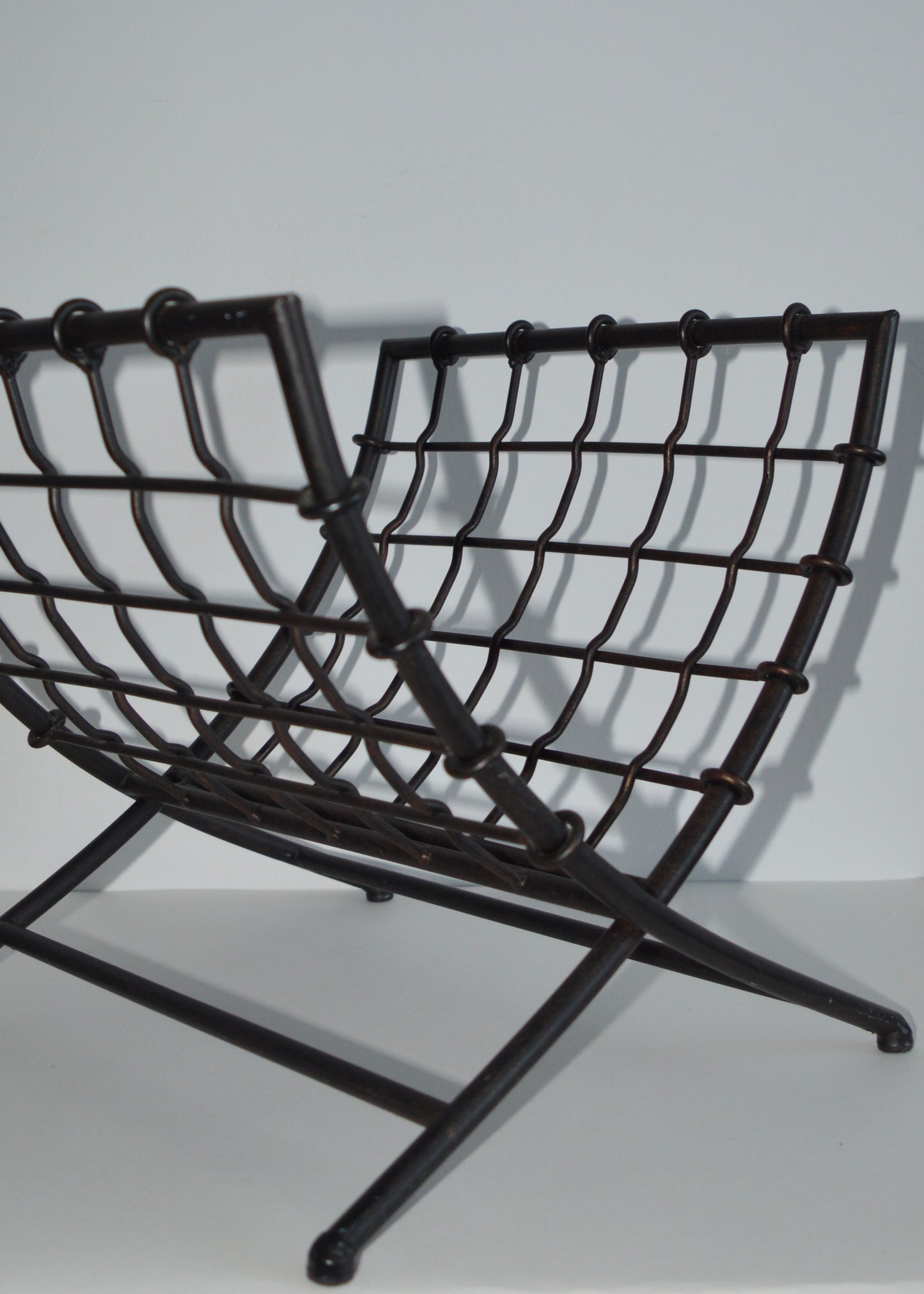 Wrought Iron Folding Magazine Holder
