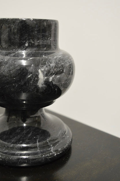 Black Marble Candle Holder