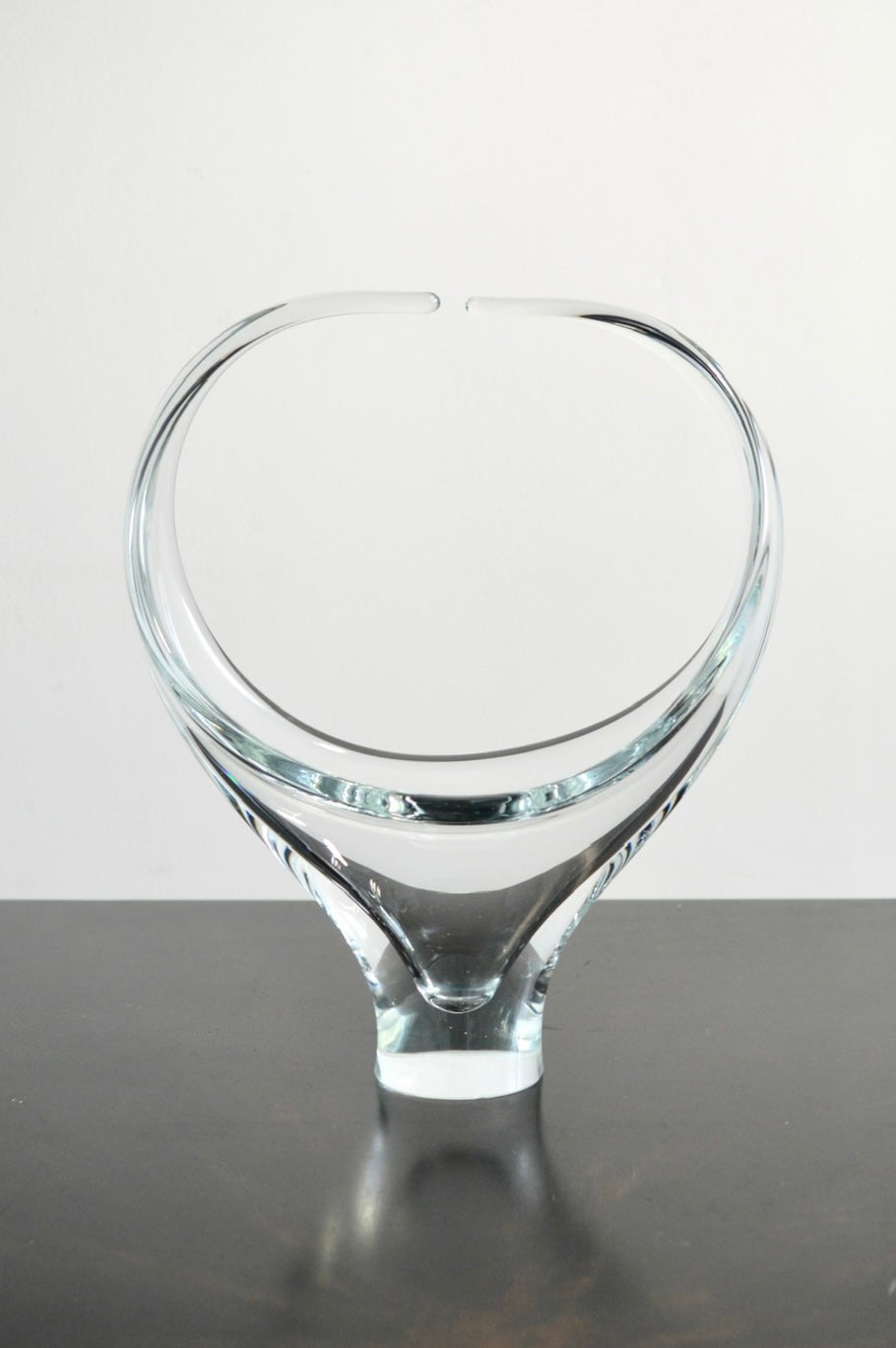 Modernist Sculptural Glass Centerpiece Vessel