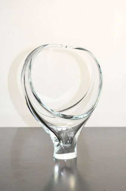 Modernist Sculptural Glass Centerpiece Vessel