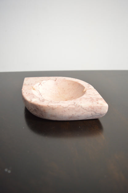 Pink Marble Ashtray or Catchall Dish