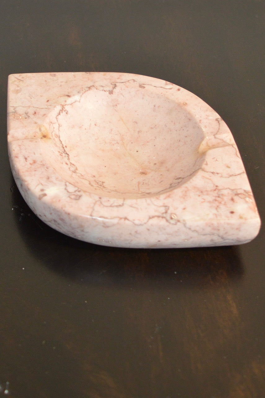 Pink Marble Ashtray or Catchall Dish