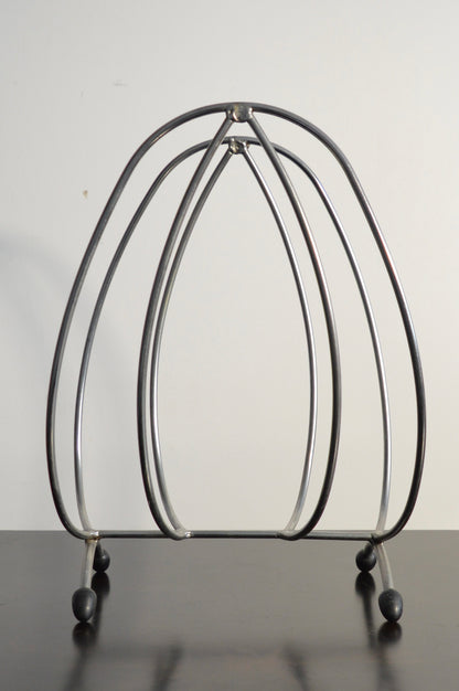 Chrome Curved Magazine Rack