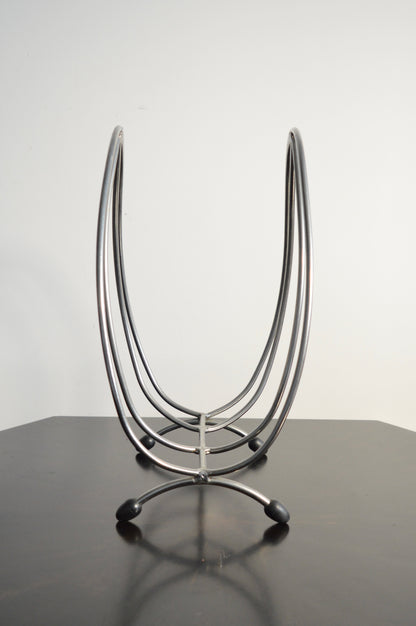 Chrome Curved Magazine Rack