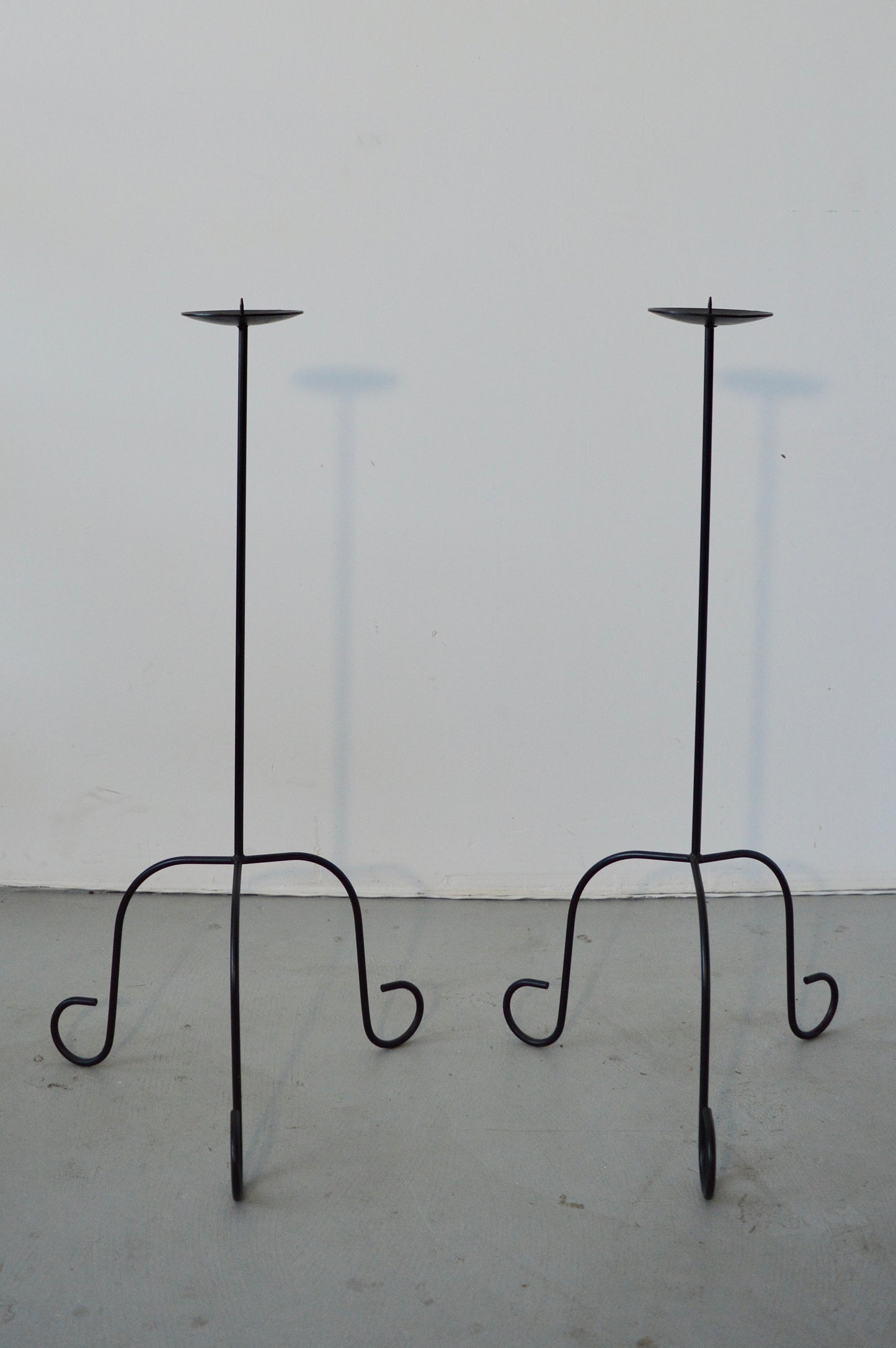 Wrought Iron Floor Candelabra Set (Set of 2)