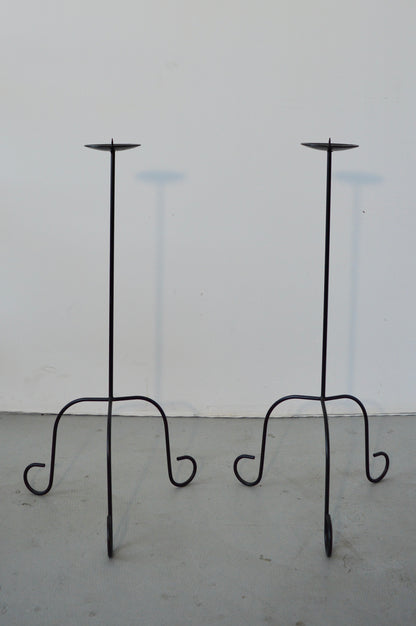 Wrought Iron Floor Candelabra Set (Set of 2)