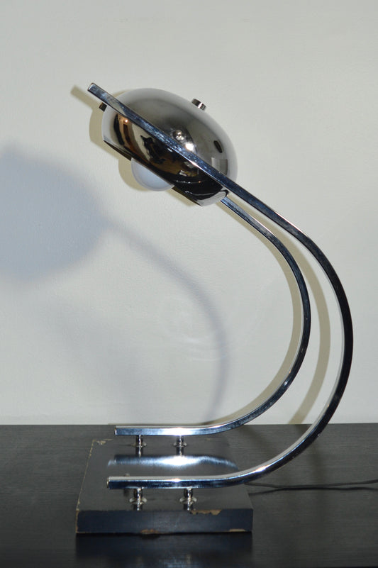 Vintage Space Age Chrome Arc Table Lamp