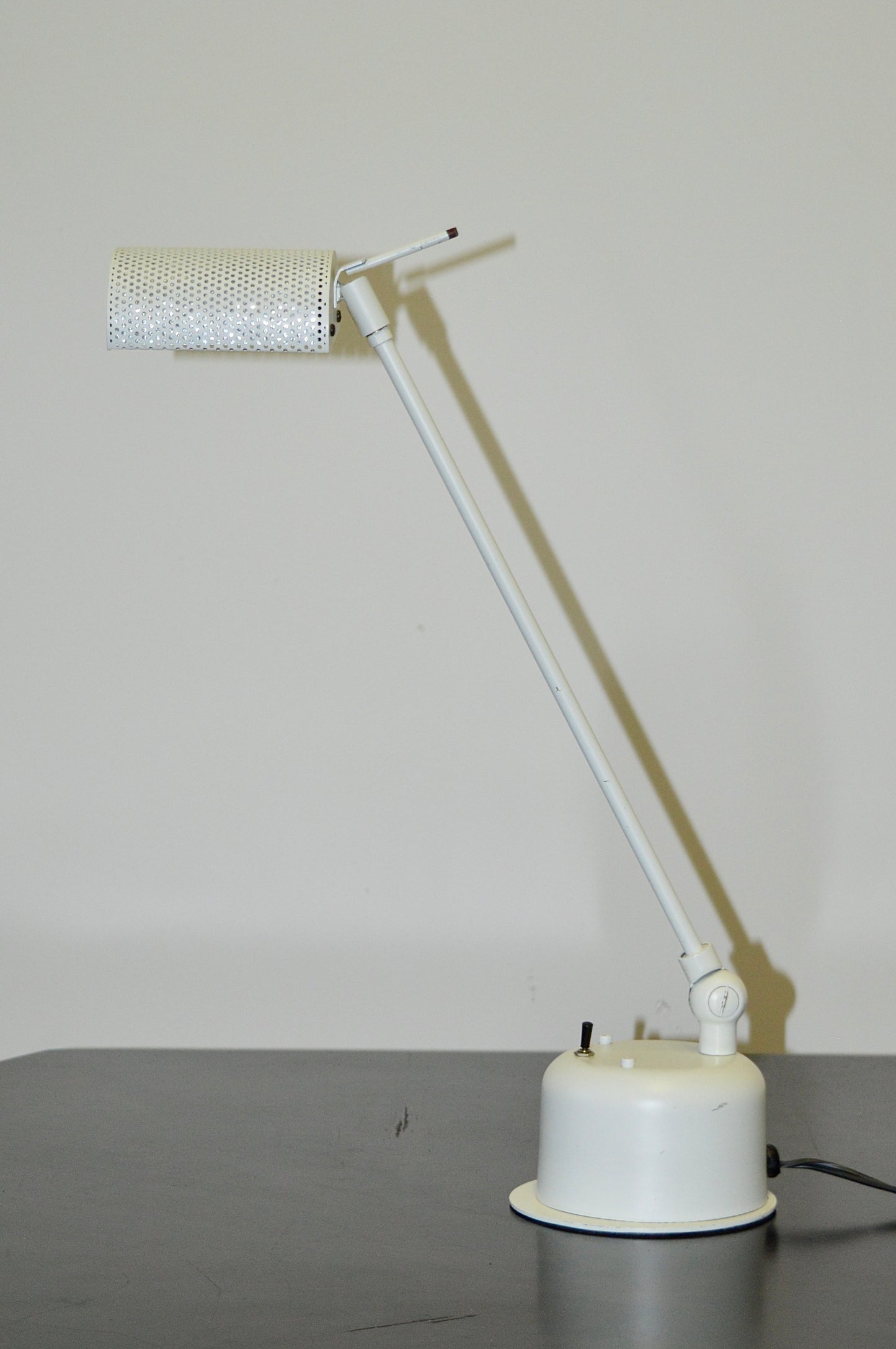 White Postmodern Perforated Table Lamp