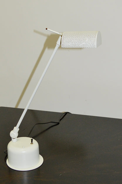 White Postmodern Perforated Table Lamp