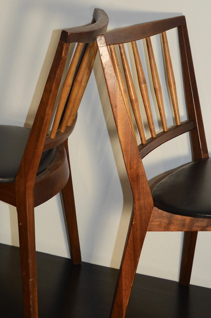 Danish Modern Teak Tripod Chairs