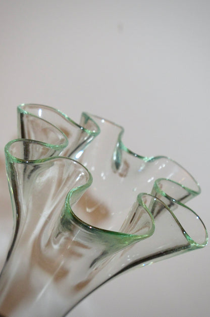 Glass Handkerchief Vases (Set of 2)