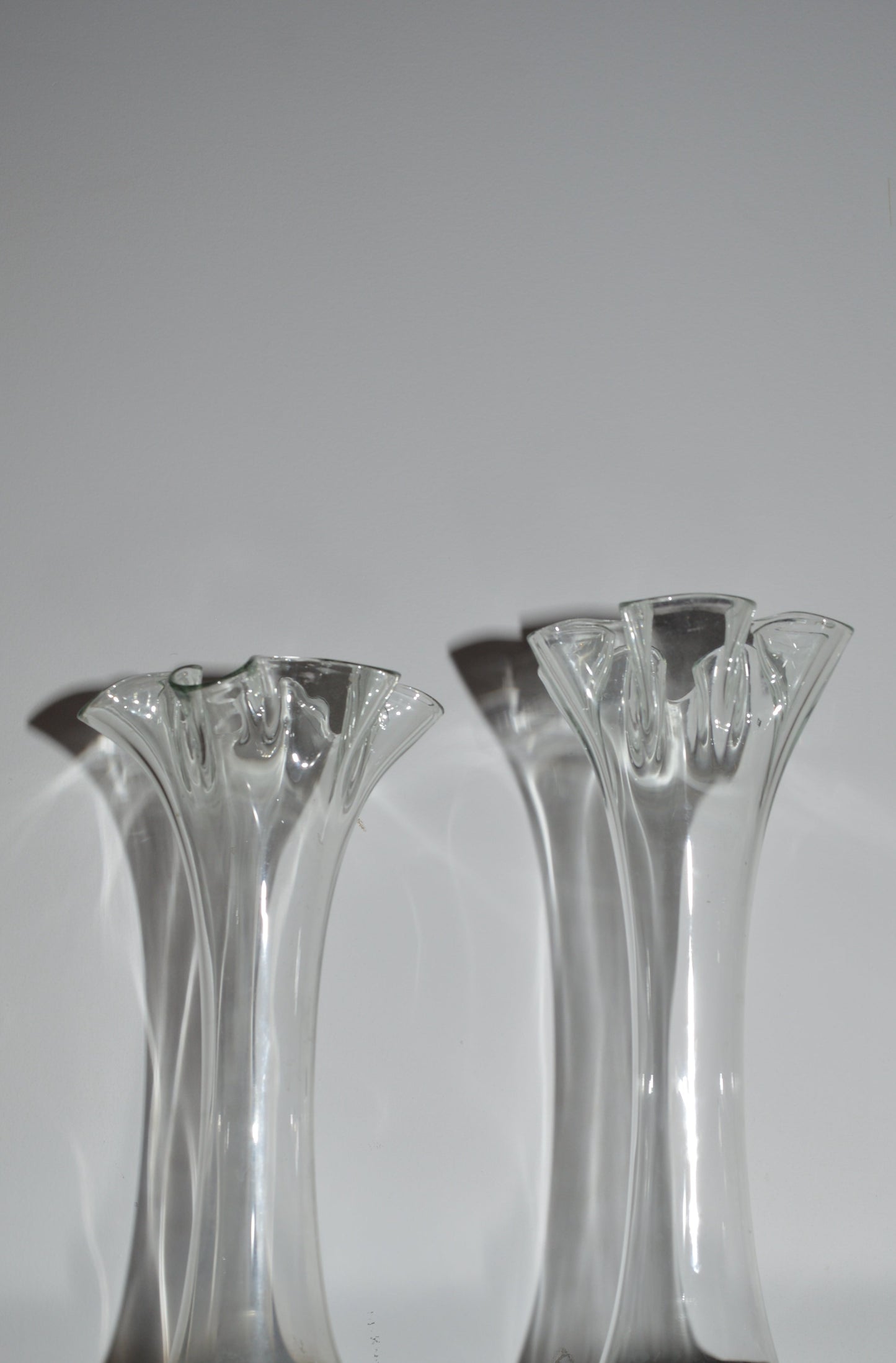 Glass Handkerchief Vases (Set of 2)