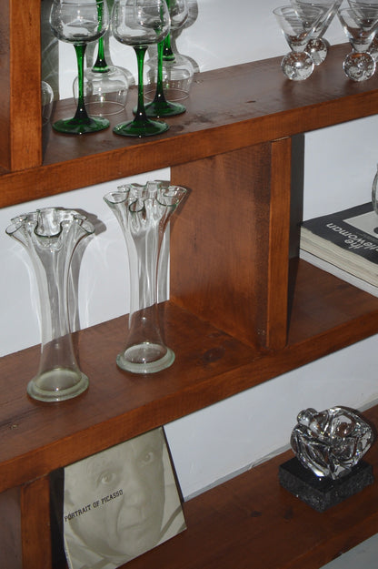 Glass Handkerchief Vases (Set of 2)