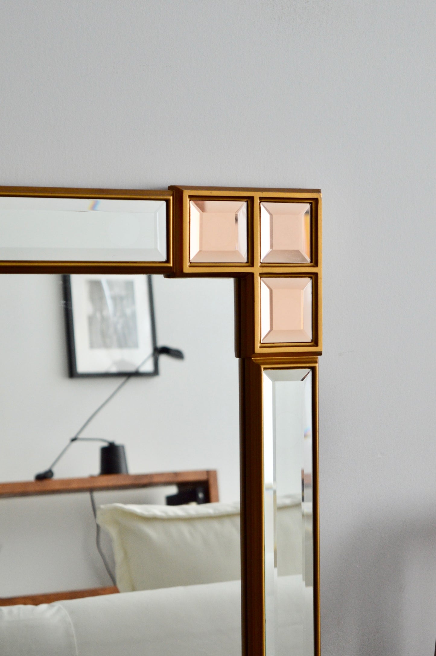 Gold Art Deco Wall Mirror