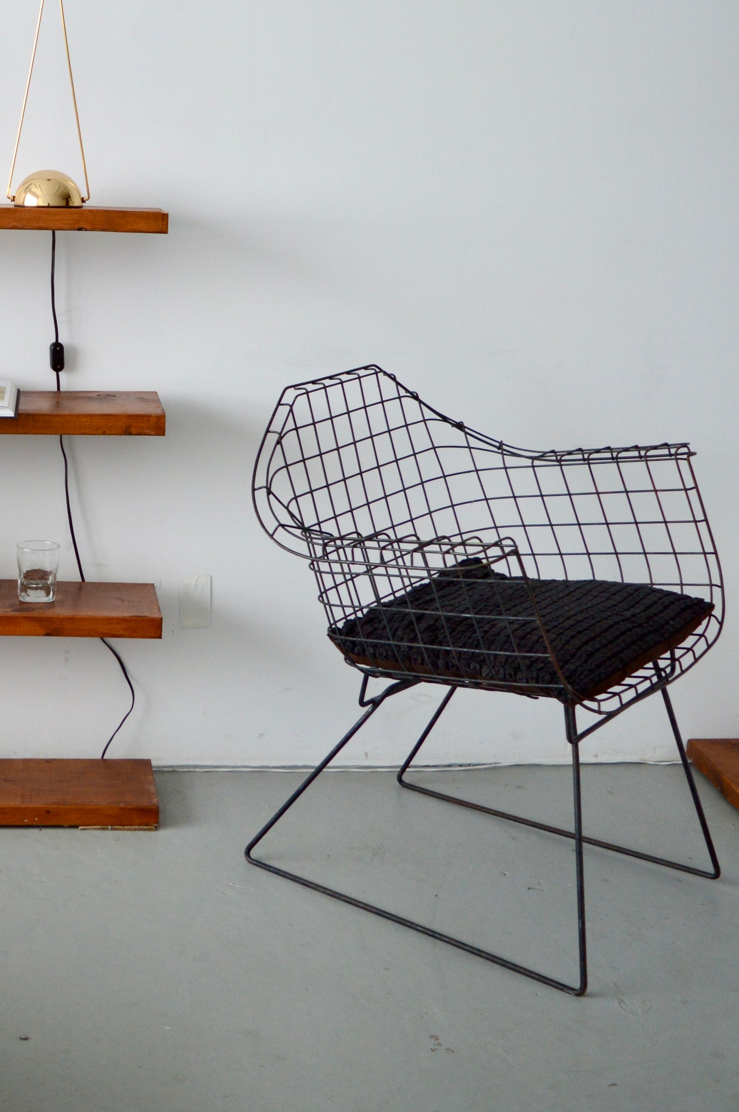 Vintage Black Wire Armchair