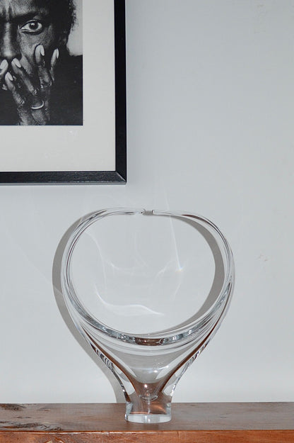 Modernist Sculptural Glass Centerpiece Vessel