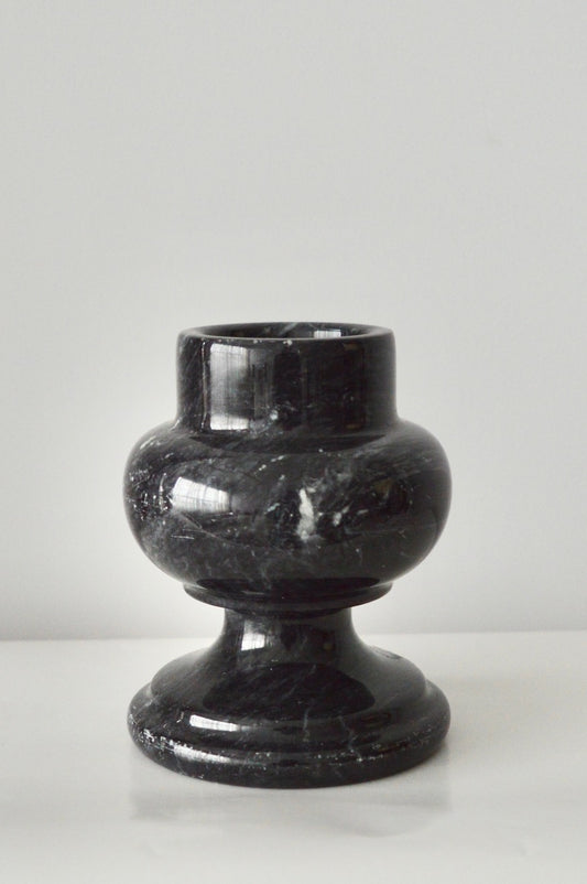 Black Marble Candle Holder