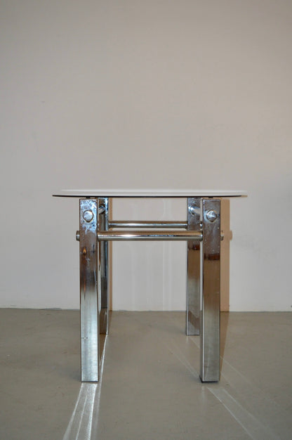 Chrome & Smoked Glass End Table