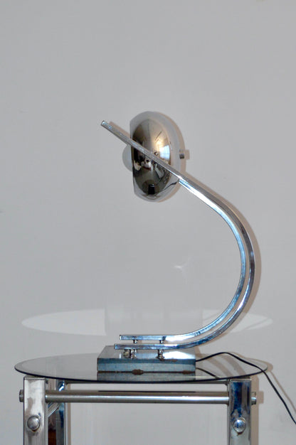 Vintage Space Age Chrome Arc Table Lamp