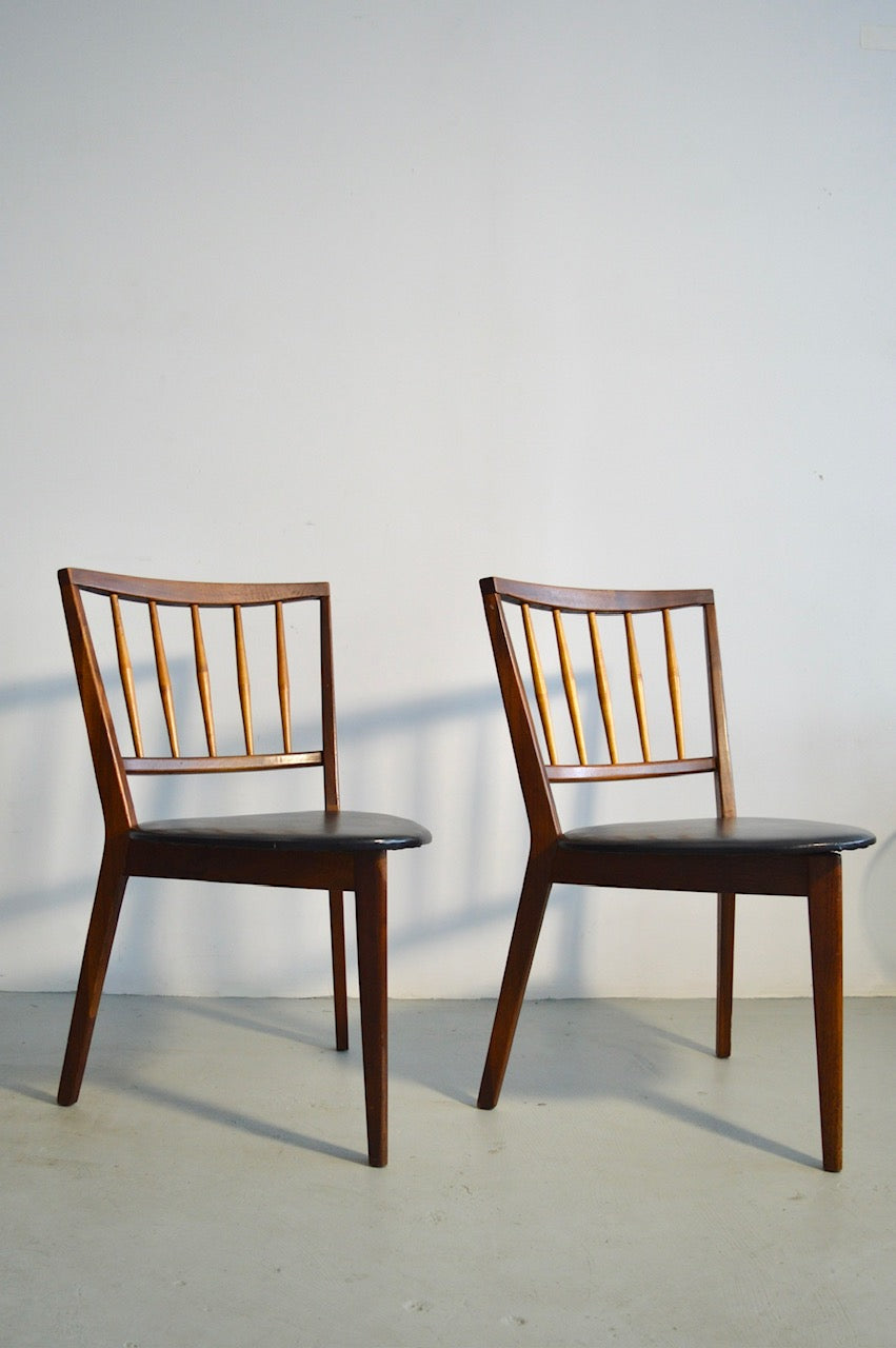 Danish Modern Teak Tripod Chairs