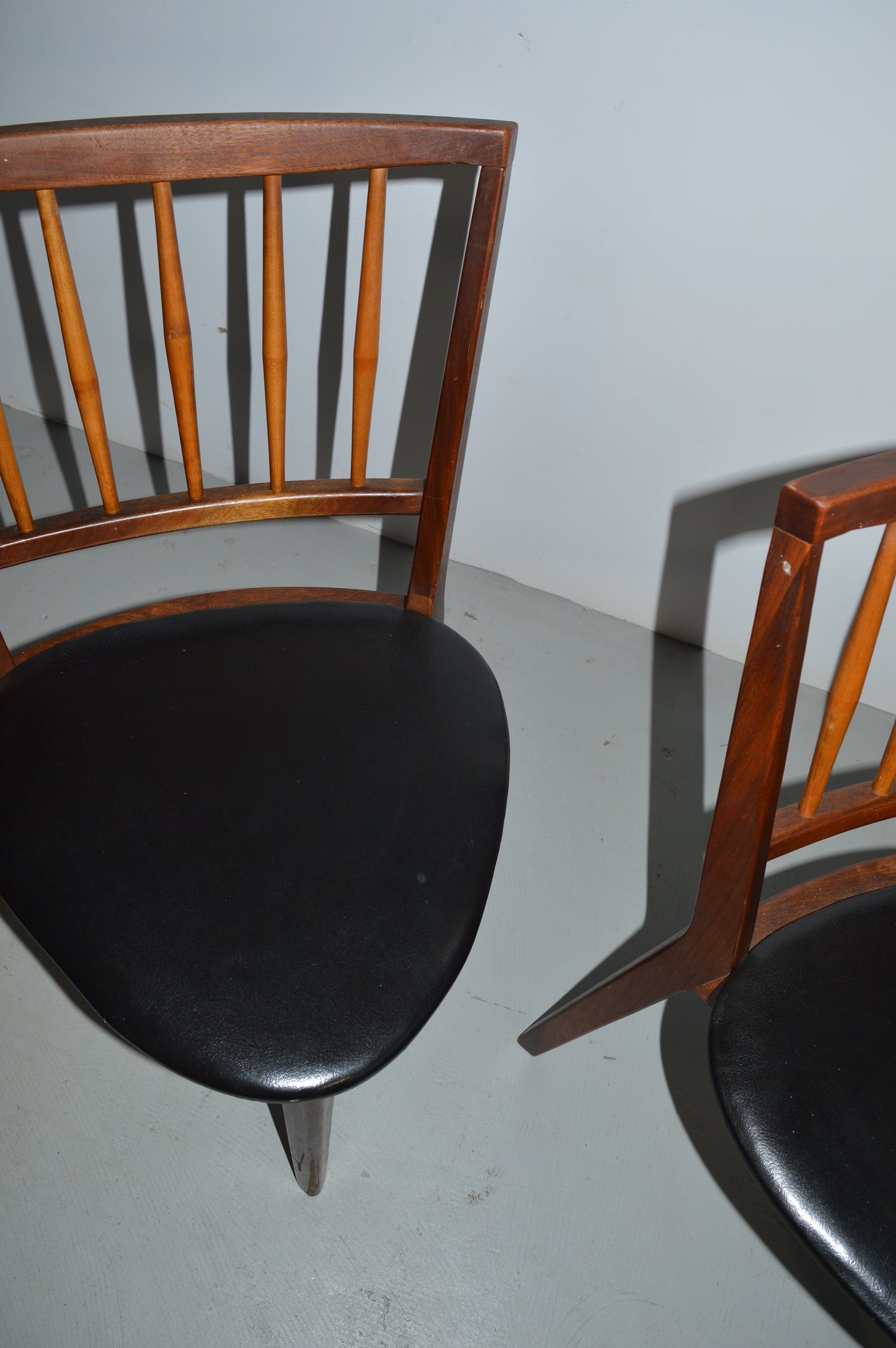 Danish Modern Teak Tripod Chairs