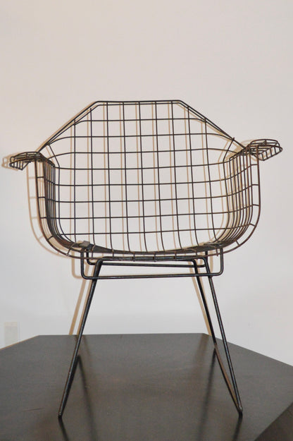 Vintage Black Wire Armchair