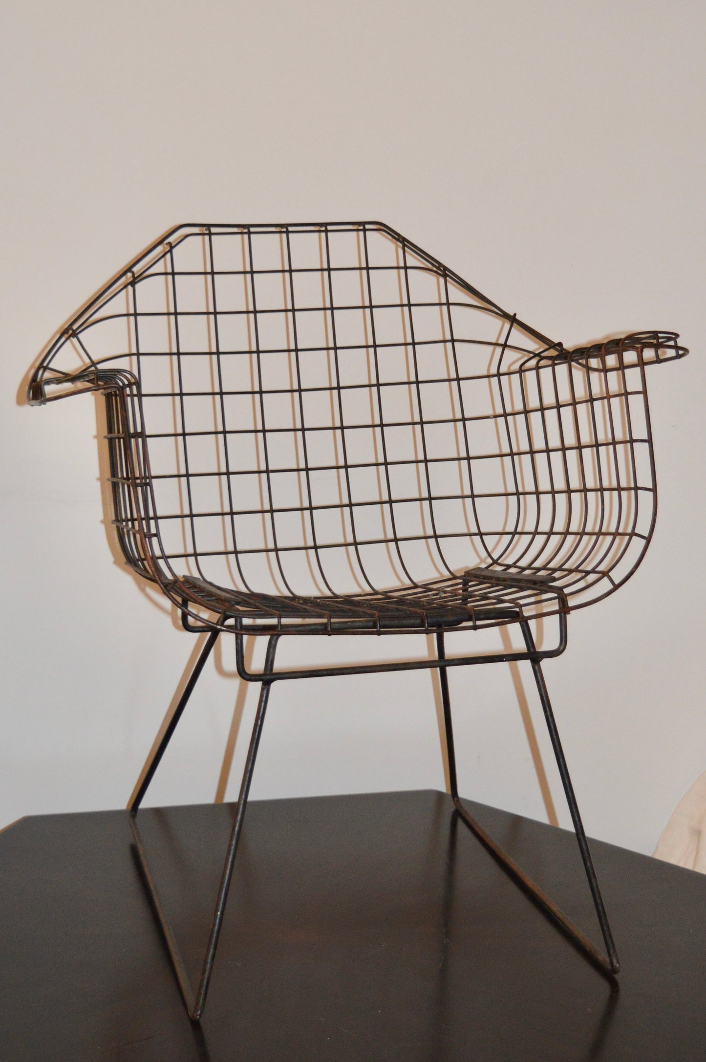 Vintage Black Wire Armchair