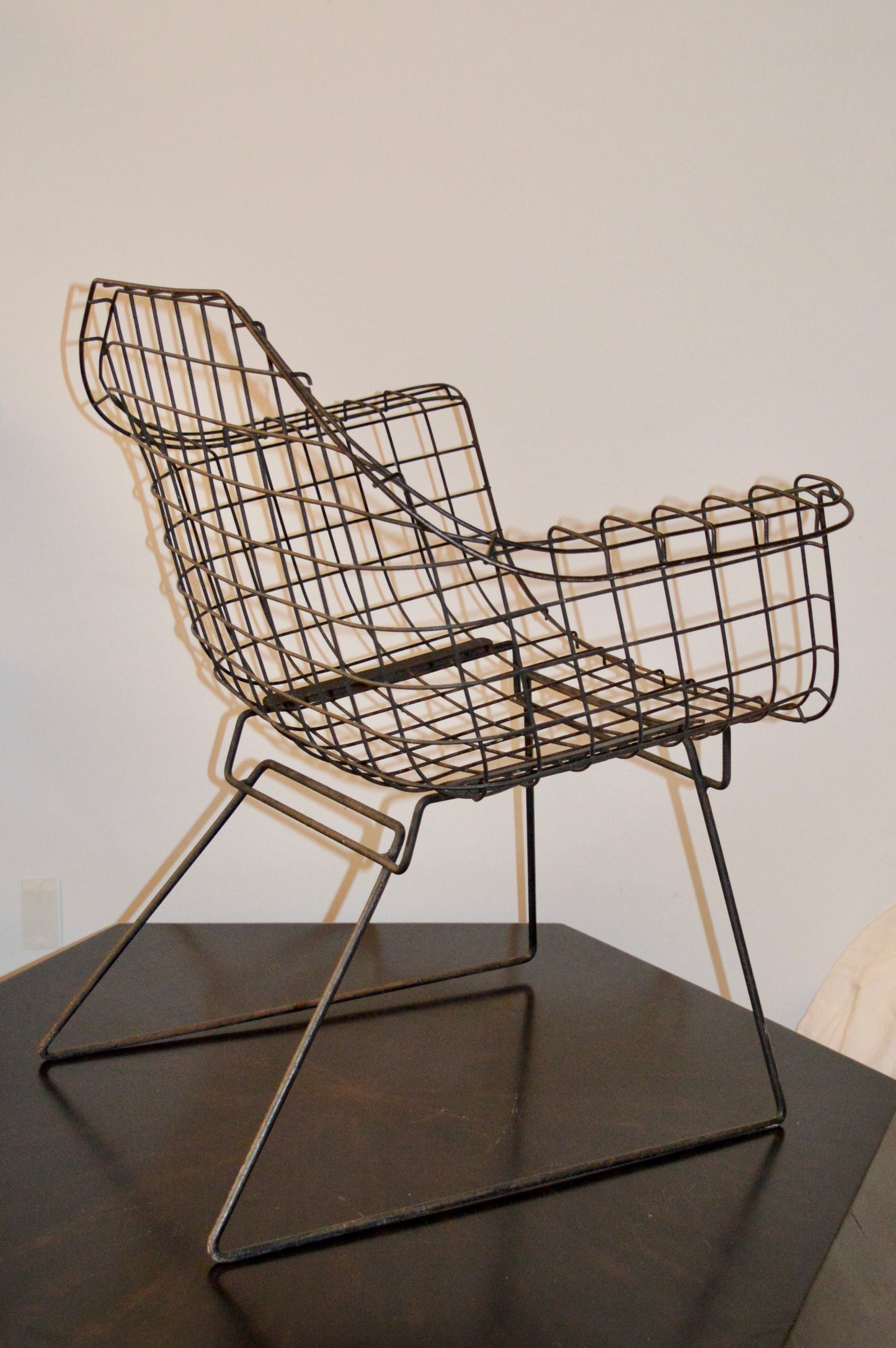 Vintage Black Wire Armchair