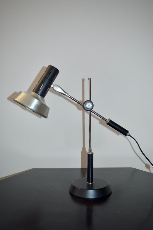 Black & Silver Cantilever Desk Lamp