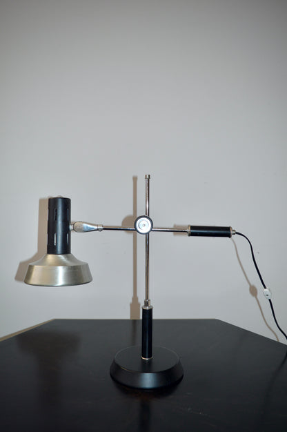 Black & Silver Cantilever Desk Lamp