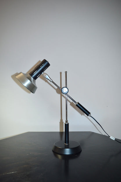 Black & Silver Cantilever Desk Lamp