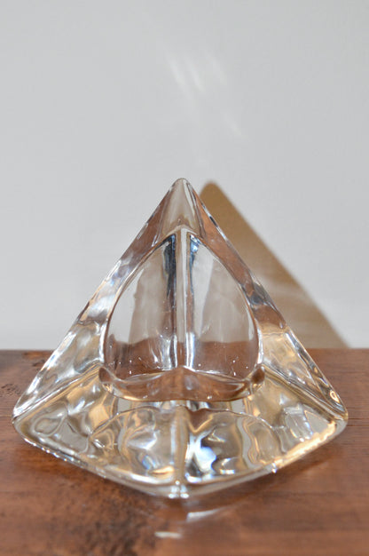 Nybro Sweden Art Glass Pyramid Candle Holder