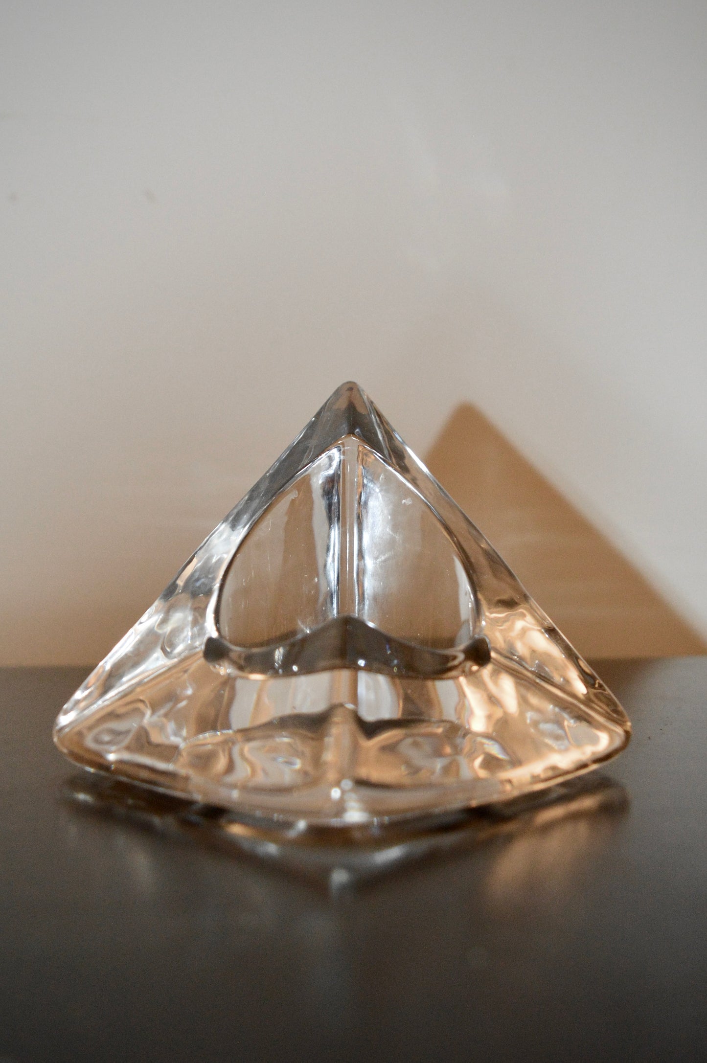 Nybro Sweden Art Glass Pyramid Candle Holder