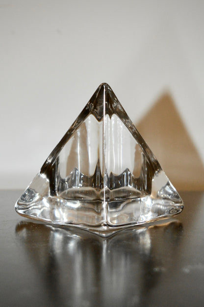 Nybro Sweden Art Glass Pyramid Candle Holder