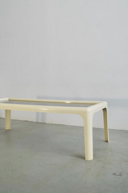 Off-White Space Age Glass Coffee Table