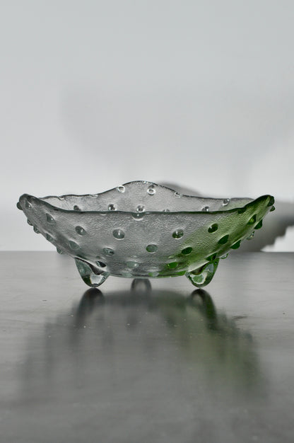 Vintage Footed Hobnail Glass Bowl/Catchall