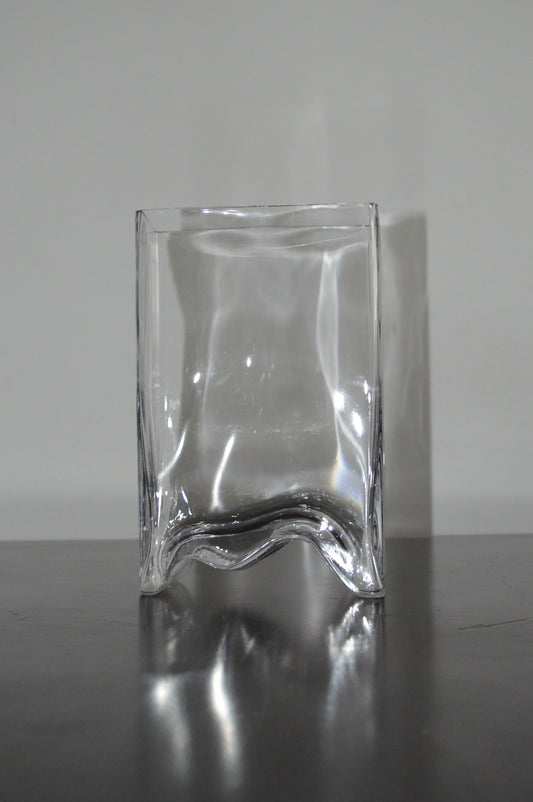 Glass Wave Base Vase