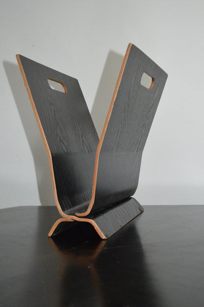 Black Collapsible Bentwood Magazine Holder