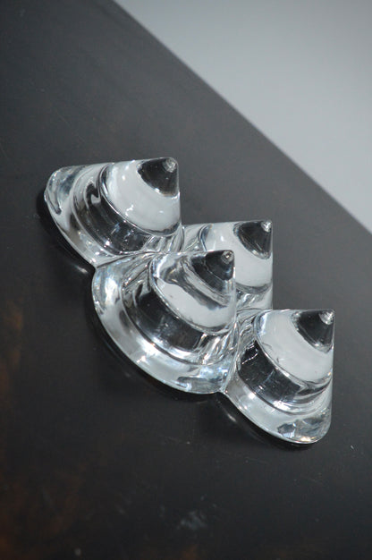 Glass 4-Tealight Candle Holder