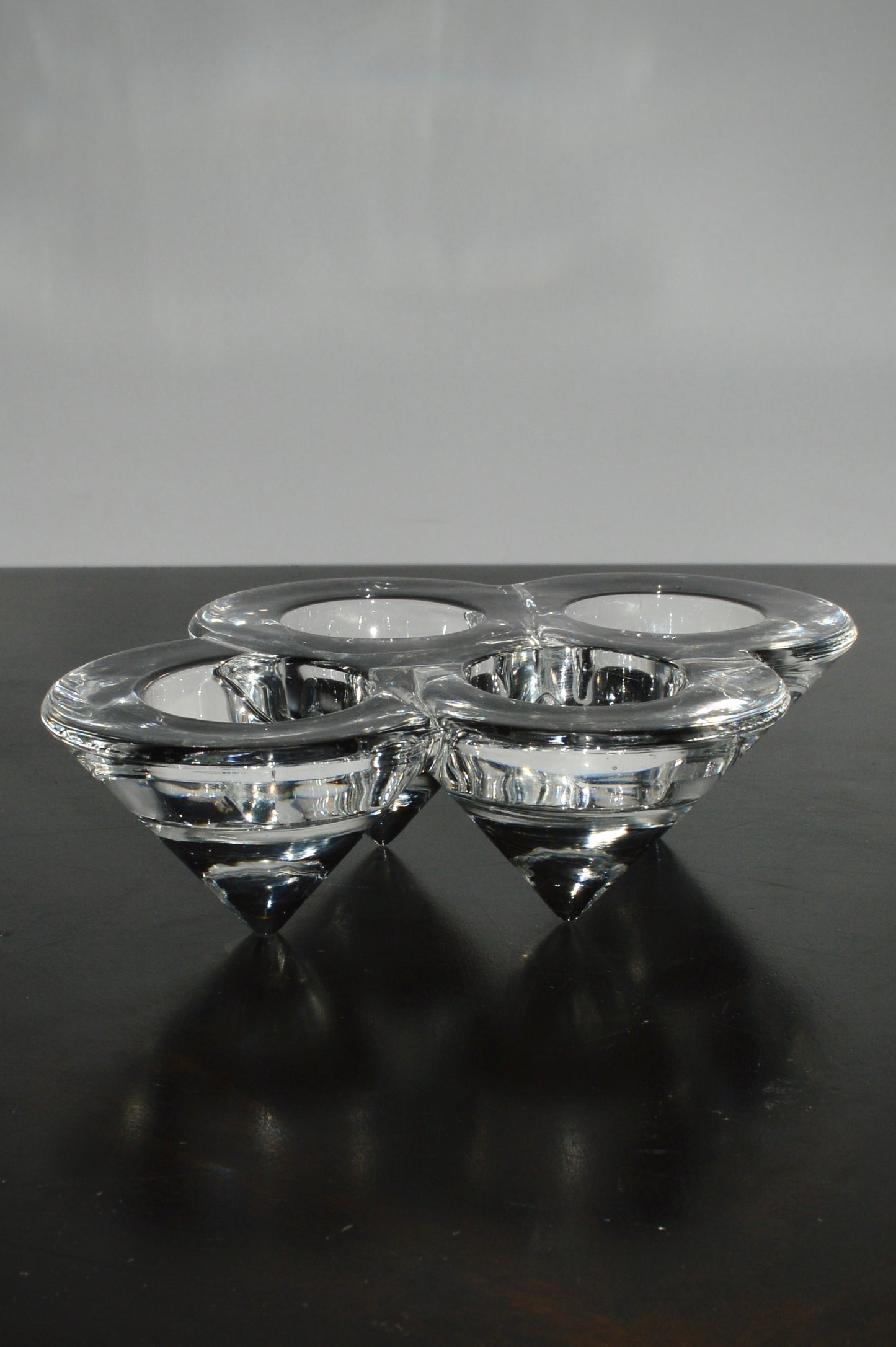 Glass 4-Tealight Candle Holder