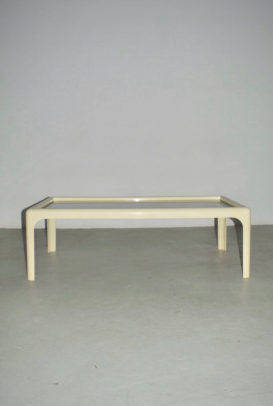 Off-White Space Age Glass Coffee Table